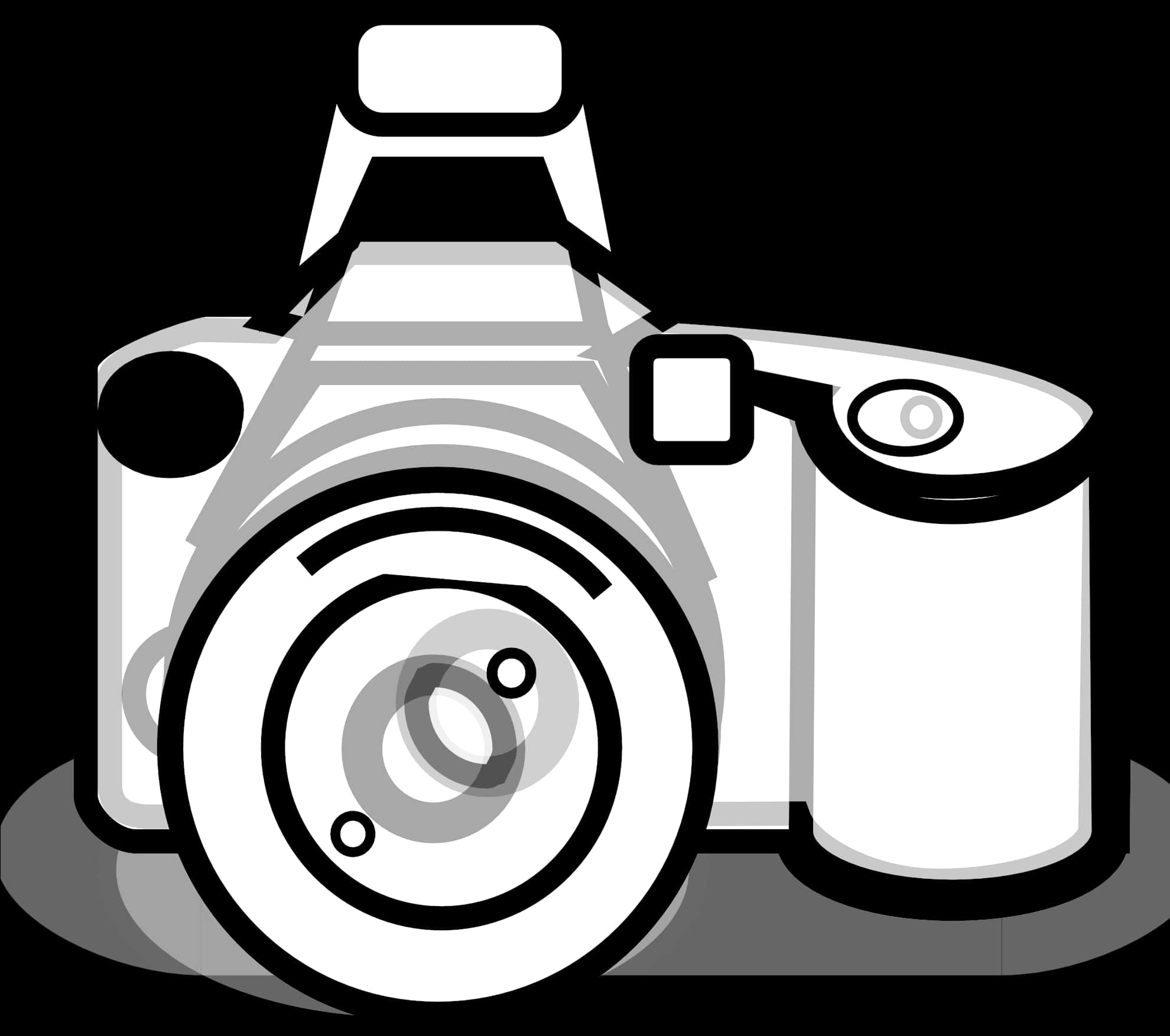 Stylized D S L R Camera Graphic PNG image