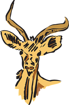 Stylized Deer Head Illustration PNG image