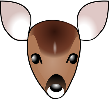 Stylized Deer Head Illustration PNG image