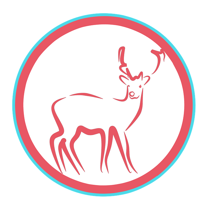 Stylized Deer Icon PNG image