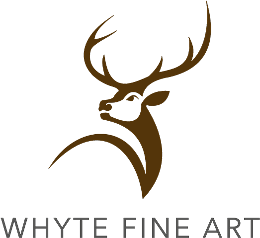 Stylized Deer Logo Whyte Fine Art PNG image