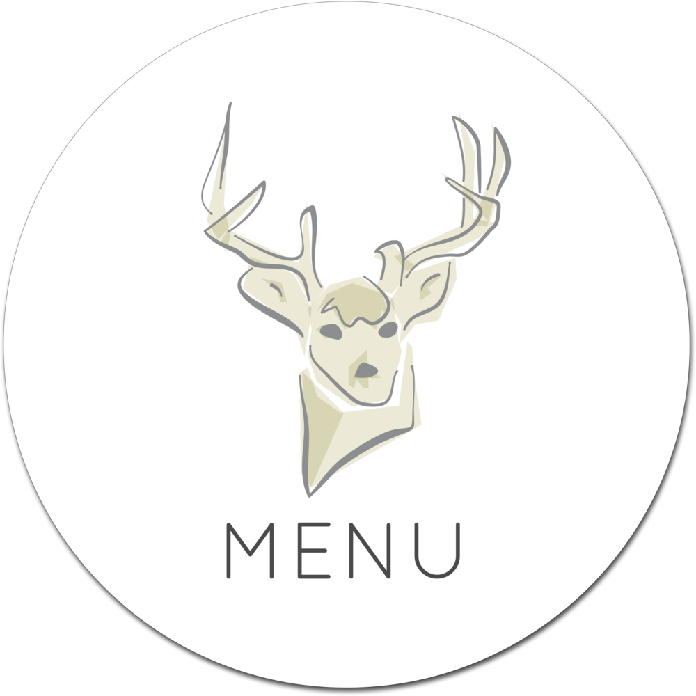 Stylized Deer Menu Icon PNG image