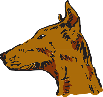 Stylized Dog Head Illustration PNG image