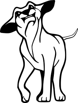 Stylized Dog Illustration PNG image