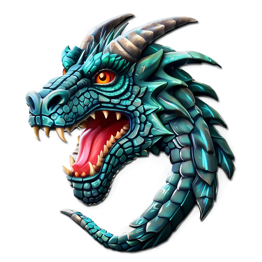 Stylized Dragon Mascot Png 05032024 PNG image