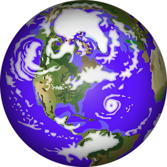 Stylized Earth Artistic Representation PNG image