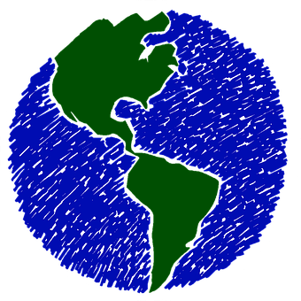 Stylized Earth Illustration PNG image