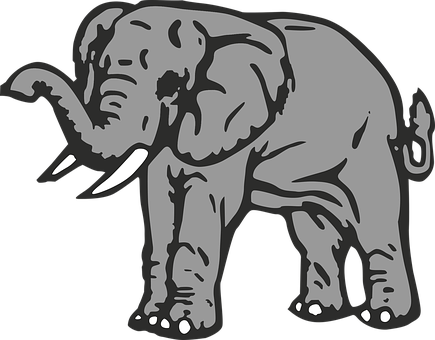 Stylized Elephant Graphic PNG image