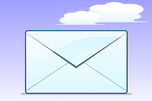 Stylized Email Icon Purple Sky Background PNG image