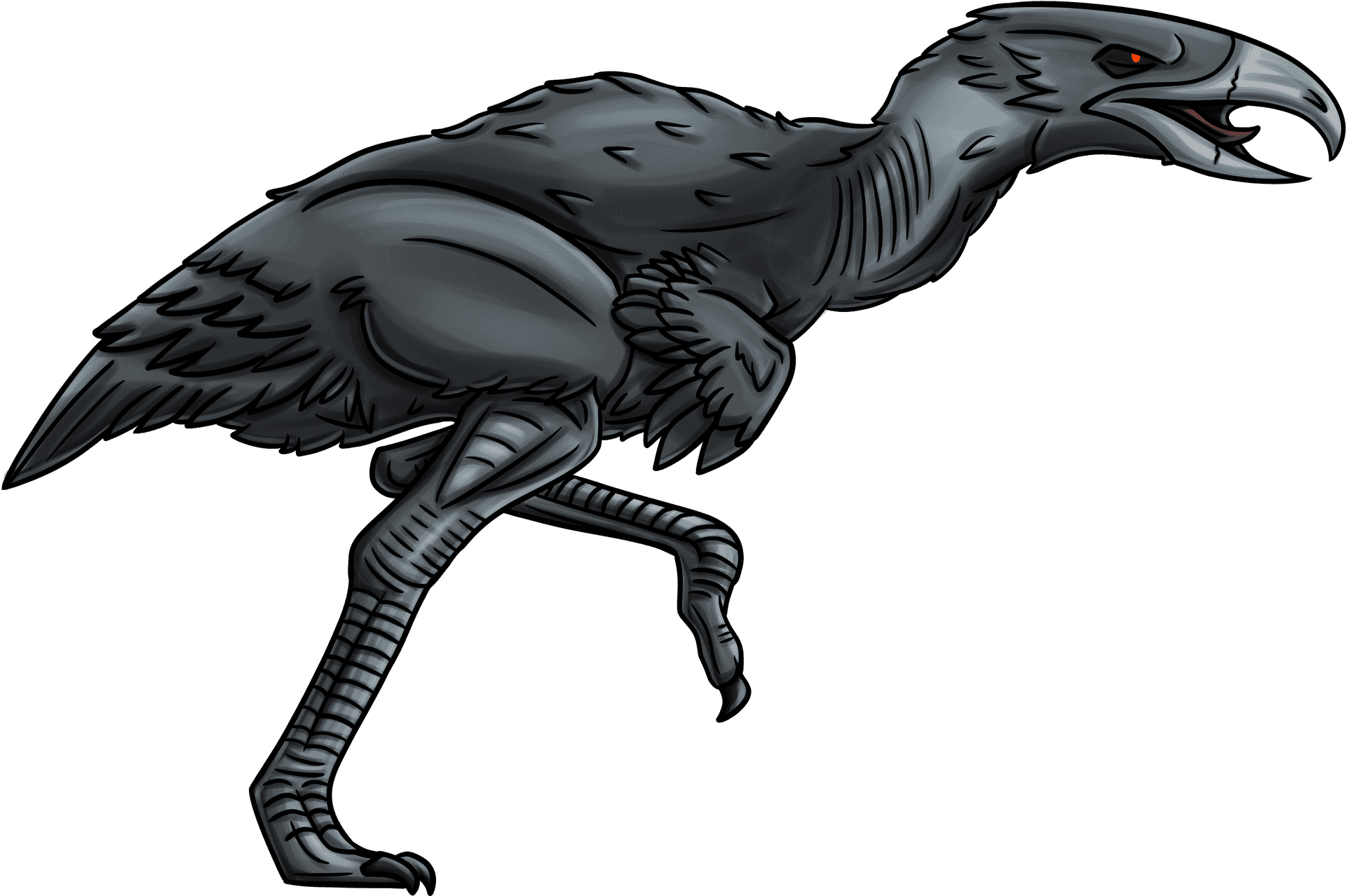 Stylized Emu Illustration PNG image