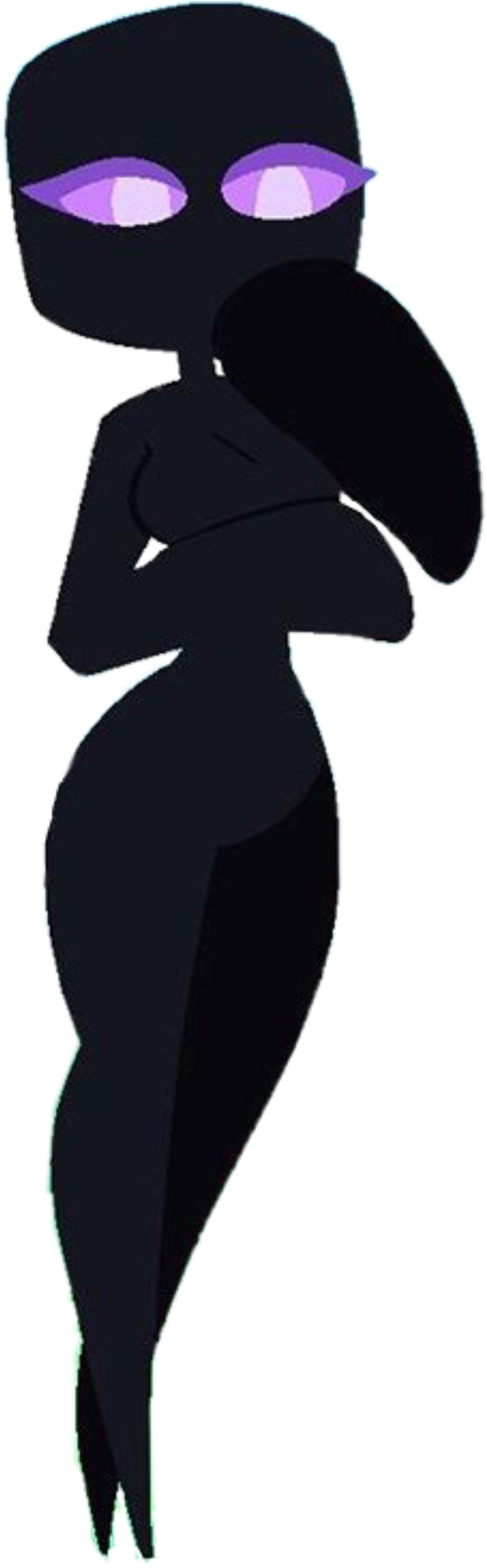 Stylized Enderman Pose PNG image