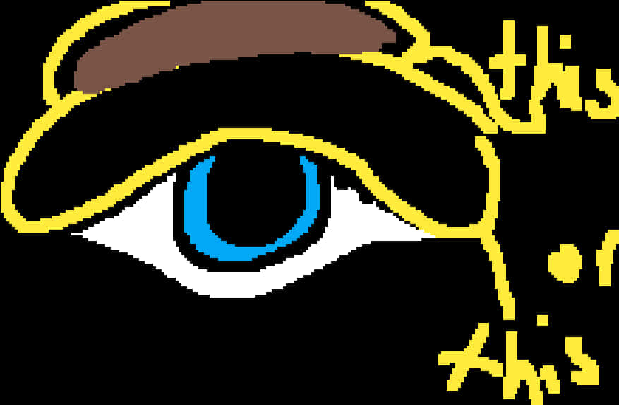 Stylized Eye Pixel Art PNG image
