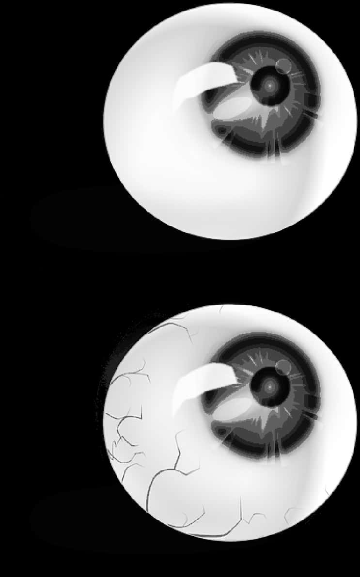 Stylized Eyeballs Illustration PNG image
