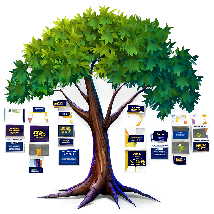 Stylized Family Reunion Tree Png 06212024 PNG image