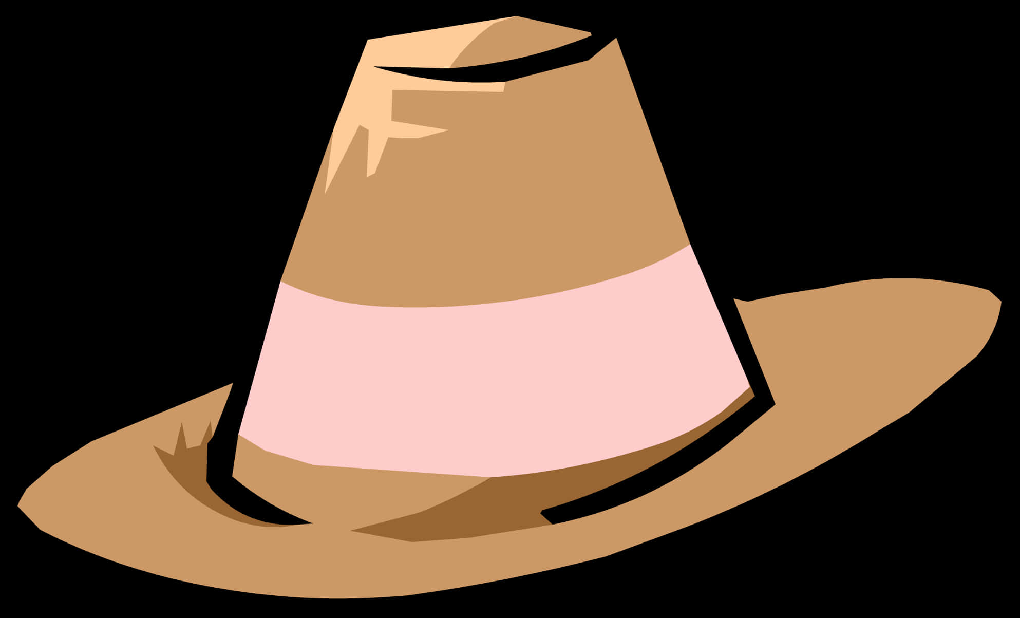 Stylized Fedora Hat Illustration PNG image