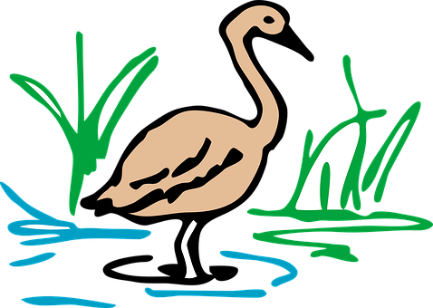 Stylized Flamingo Artwork PNG image
