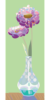 Stylized Floral Arrangementin Vase PNG image