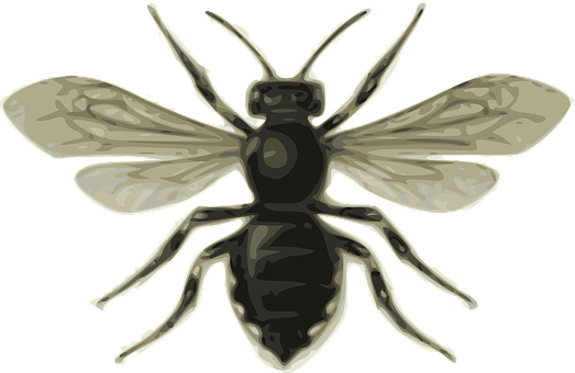Stylized_ Flying_ Insect_ Illustration PNG image