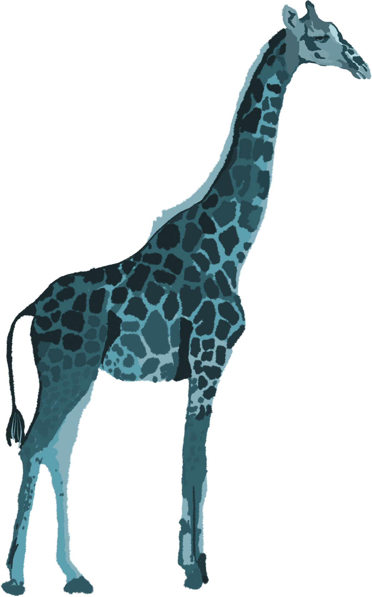 Stylized Giraffe Artwork PNG image