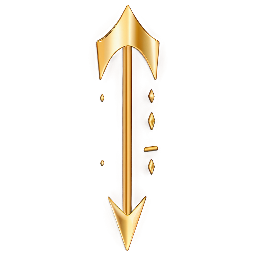 Stylized Gold Arrow Clipart Png 06212024 PNG image