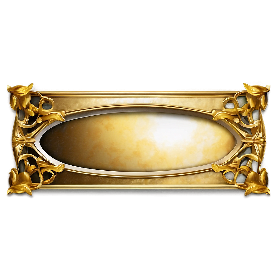 Stylized Gold Frame Png 94 PNG image