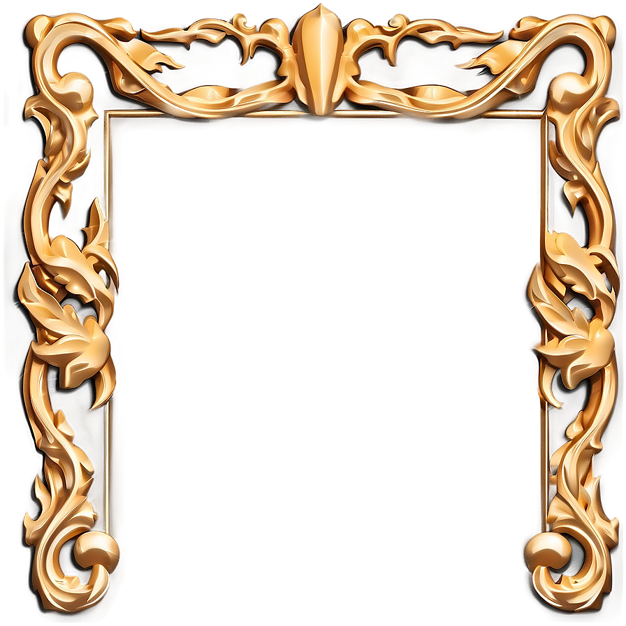 Stylized Gold Frame Png Iju86 PNG image