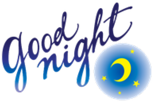 Stylized Good Night Text PNG image