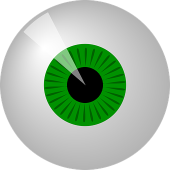 Stylized Green Eye Graphic PNG image