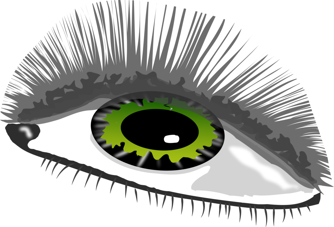 Stylized Green Eye Illustration PNG image