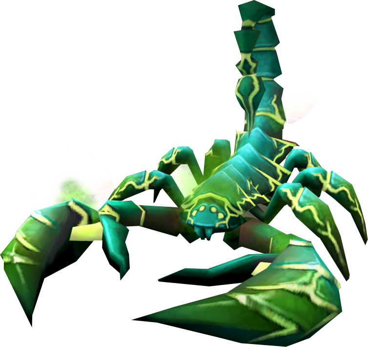 Stylized Green Scorpion Graphic PNG image
