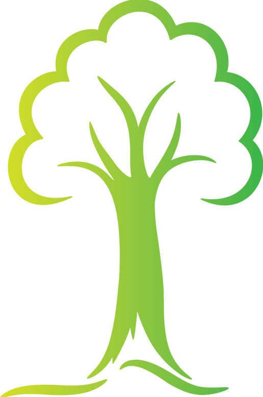 Stylized Green Tree Clipart PNG image