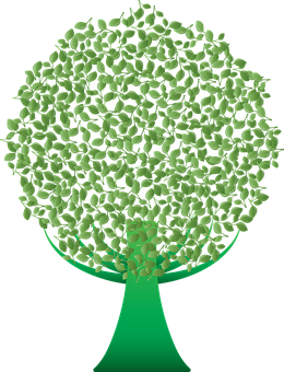 Stylized Green Tree Graphic PNG image