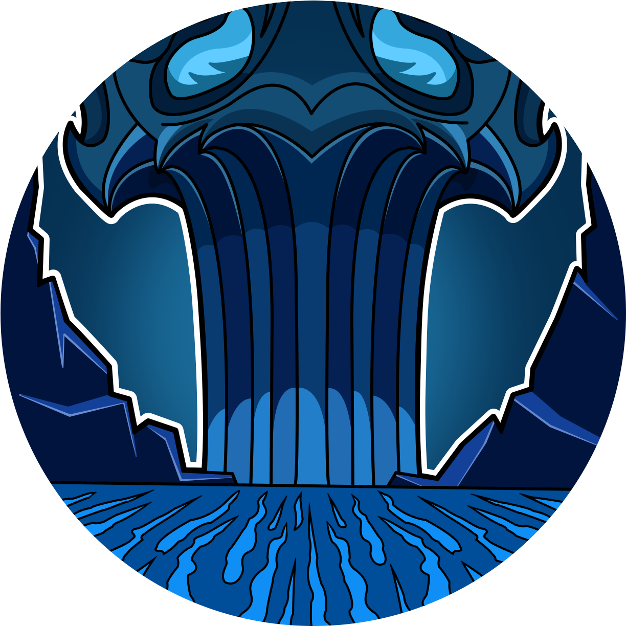 Stylized Hades Throne Room Graphic PNG image