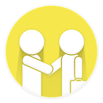 Stylized Handshake Icon PNG image