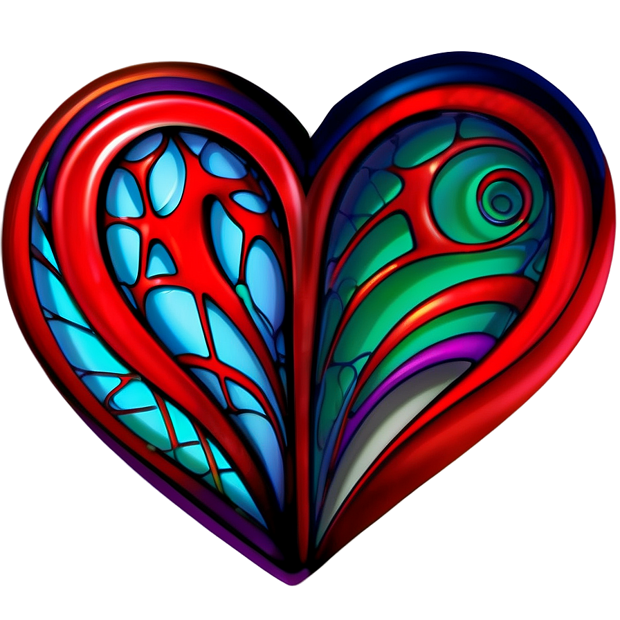 Stylized Heart Tattoo Design Png 05252024 PNG image