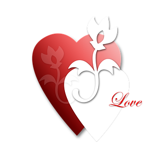 Stylized Heartand Love Graphic PNG image