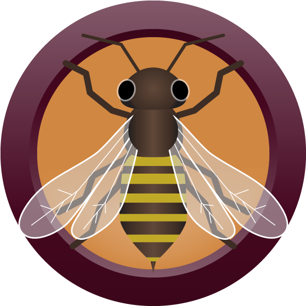 Stylized Honey Bee Icon PNG image