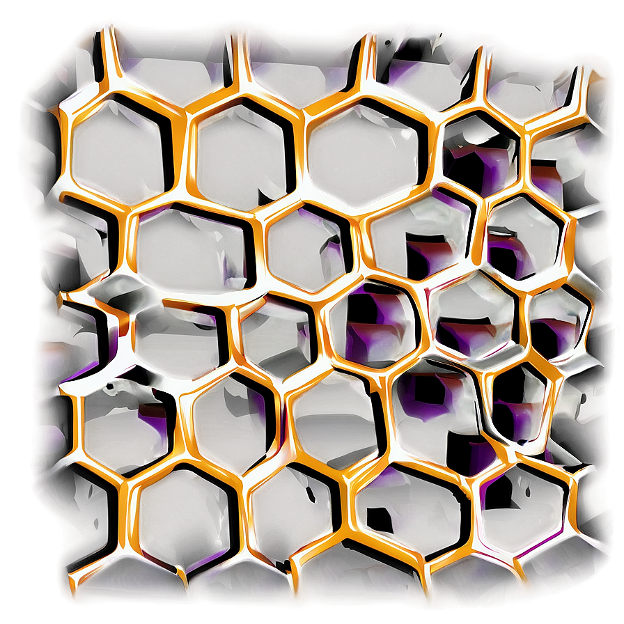 Stylized Honeycomb Pattern Png 05232024 PNG image