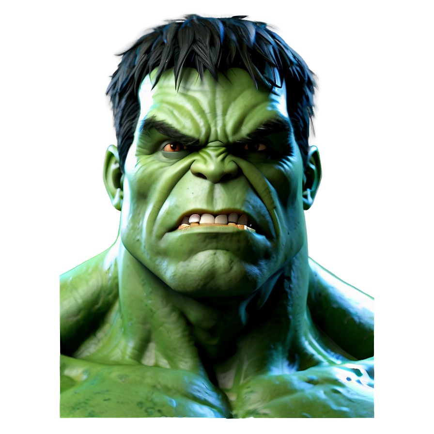 Stylized Hulk Face Png 06272024 PNG image