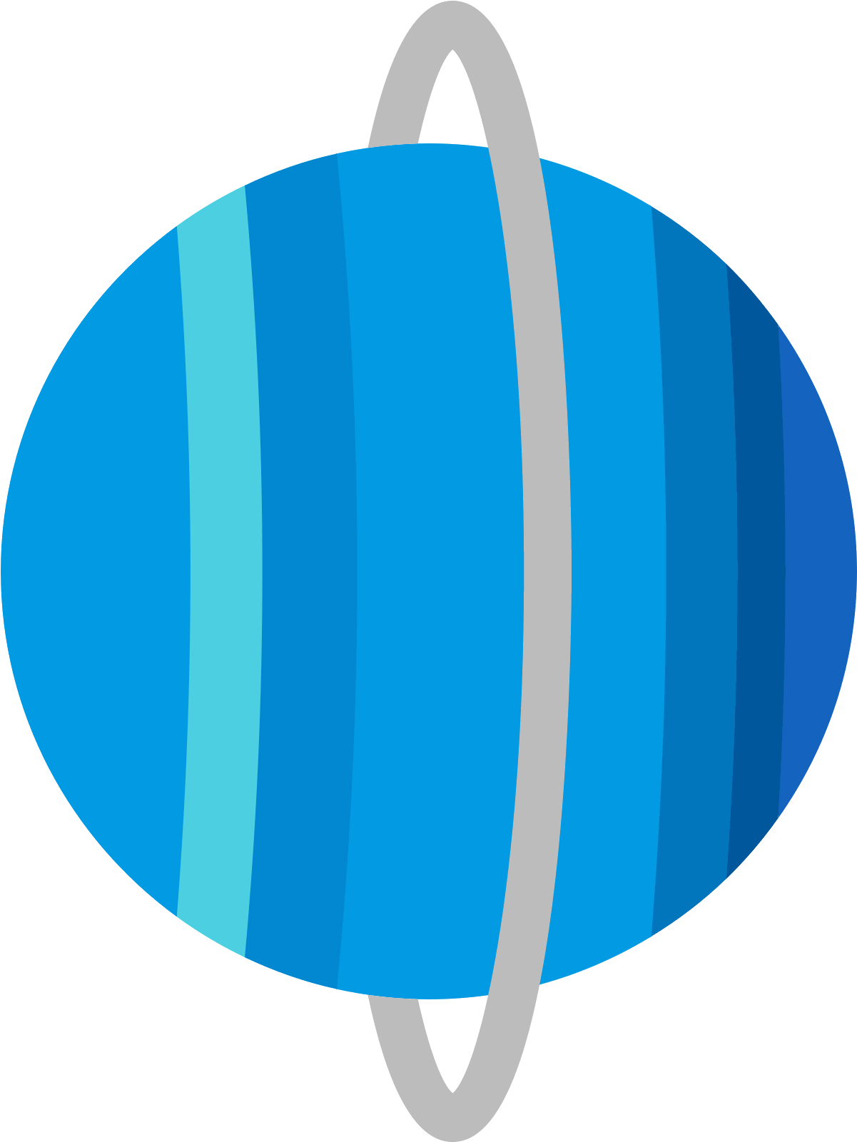 Stylized Illustrationof Uranus PNG image