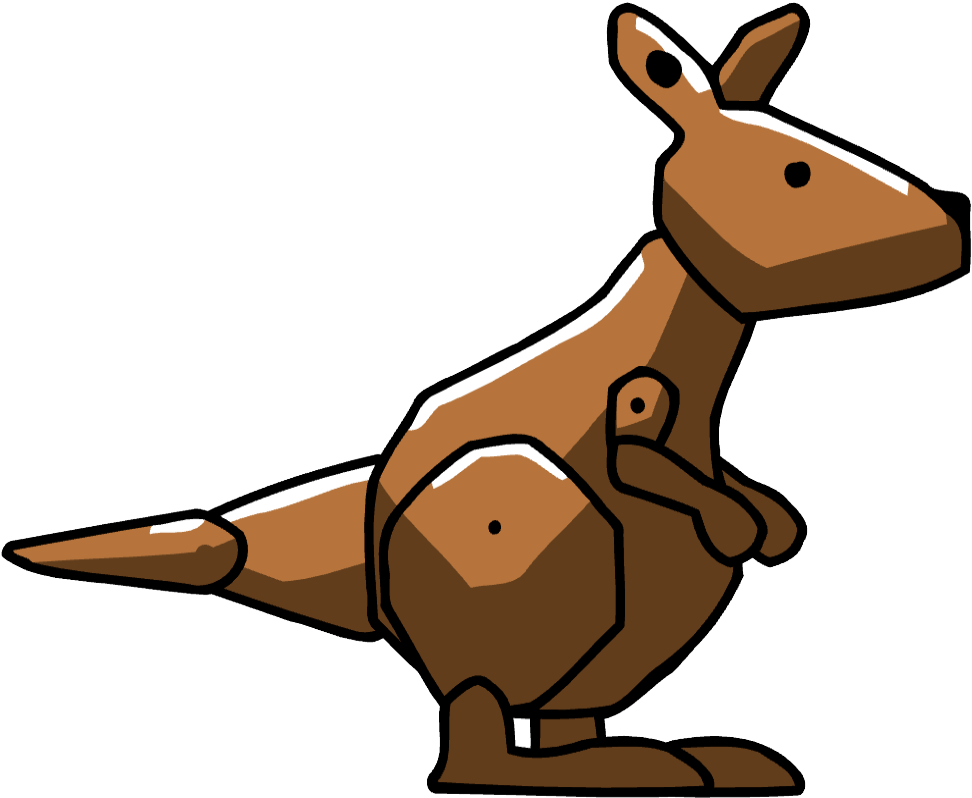 Stylized Kangaroo Illustration PNG image