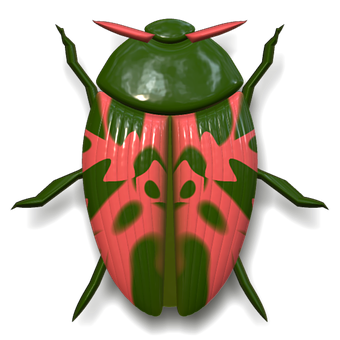 Stylized Ladybug Illustration PNG image