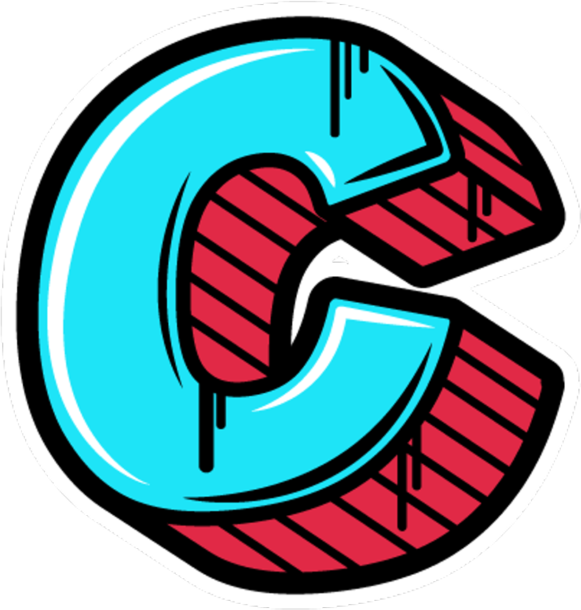Stylized Letter C Graphic PNG image