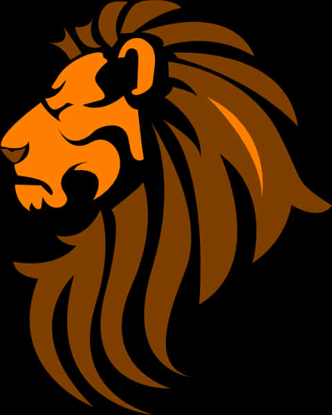 Stylized Lion Profile Graphic PNG image