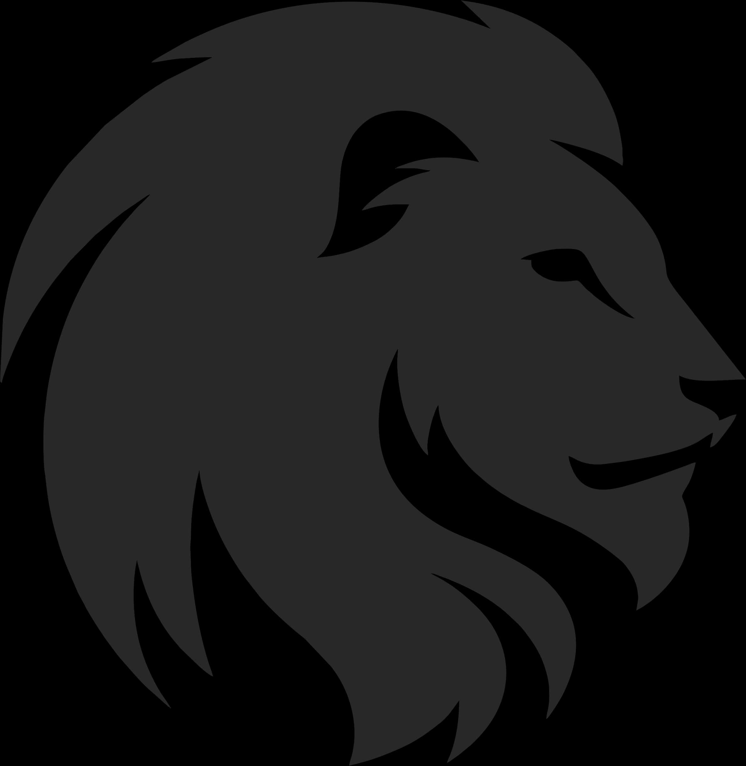 Stylized Lion Silhouette Graphic PNG image