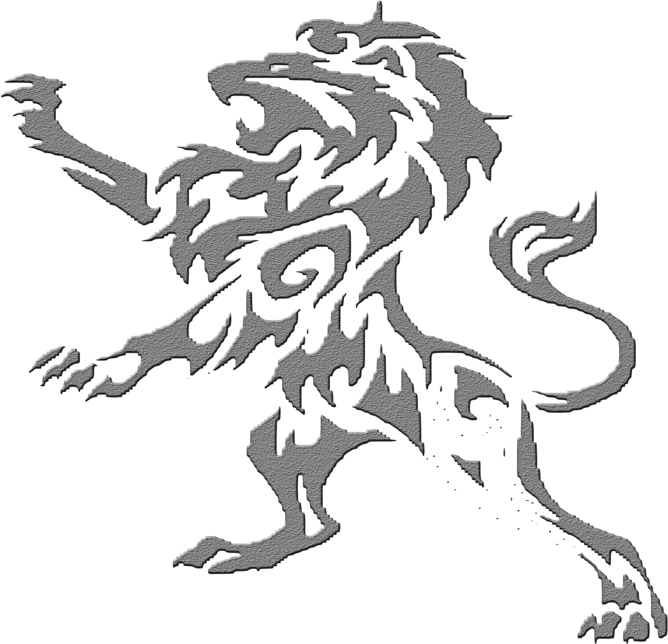 Stylized Lion Tattoo Design PNG image