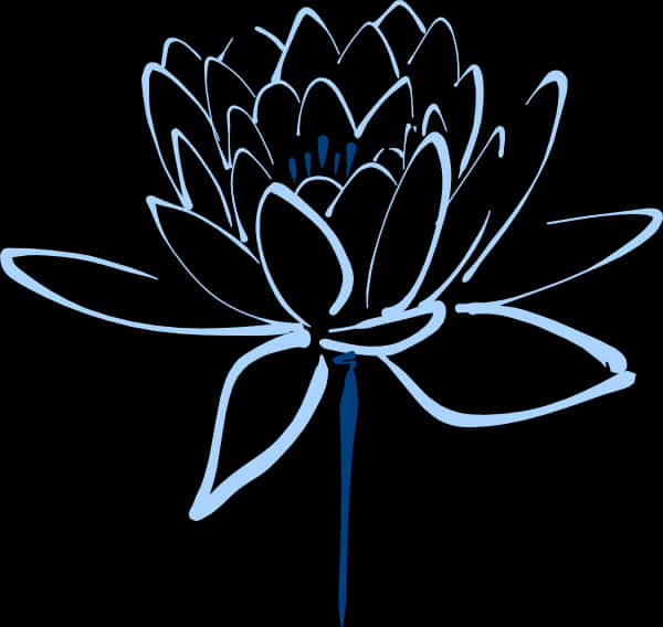Stylized Lotus Flower Art PNG image