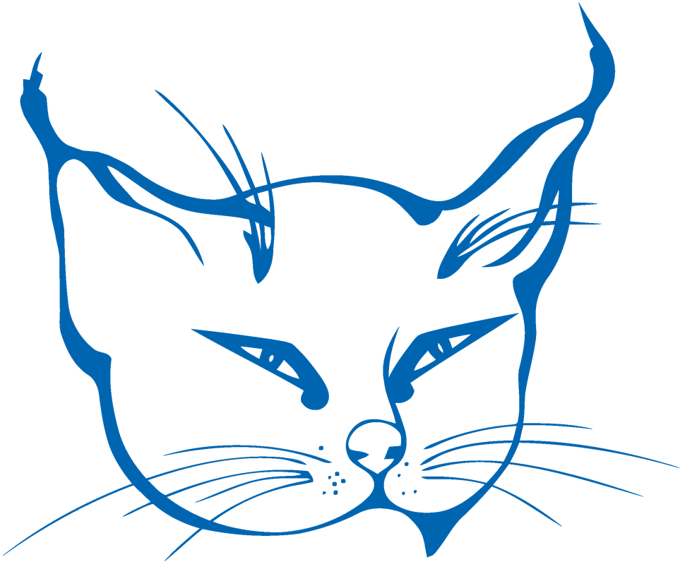 Stylized Lynx Outline Art PNG image