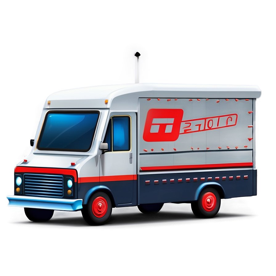 Stylized Mail Truck Icon Png Eoa PNG image