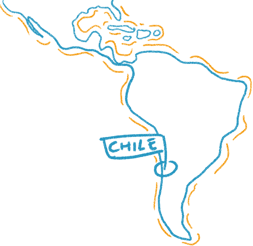 Stylized Mapof Chile PNG image